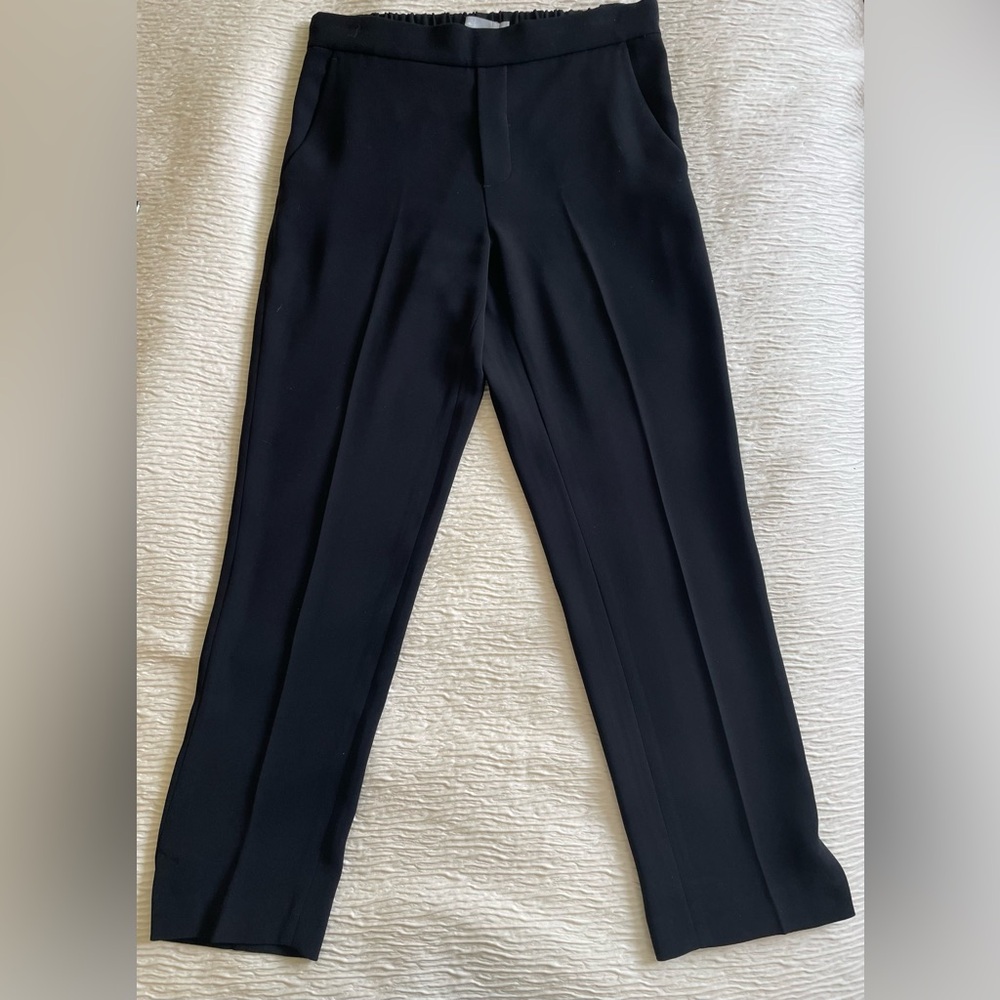 VINCE Black Elastic Waist Pants